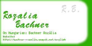 rozalia bachner business card
